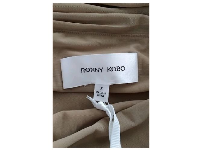 Autre Marque Vestido maxi beige RONNY KOBO - vista 7