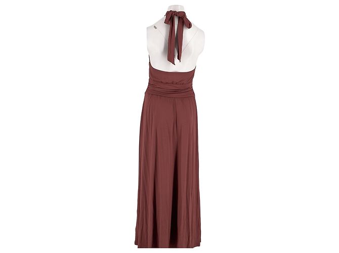 Autre Marque Vestido largo Boden marrón de viscosa Castaño - vista 6