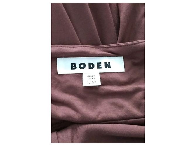 Autre Marque Vestido largo Boden marrón de viscosa Castaño - vista 7