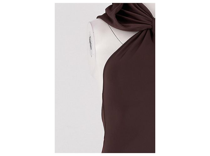 Autre Marque Vestido maxi marrón BOA Castaño - vista 3