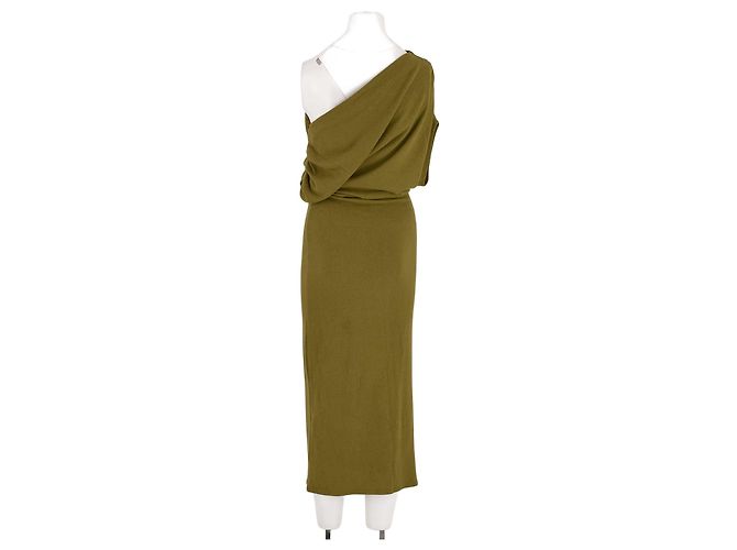 Abito in cotone kaki Reformation Cachi - vista 6