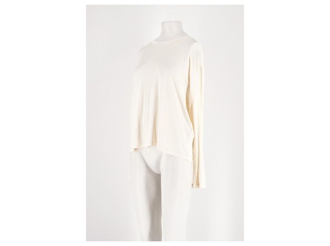 Autre Marque Top holgado blanco de viscosa LILYSILK XS - vista 4