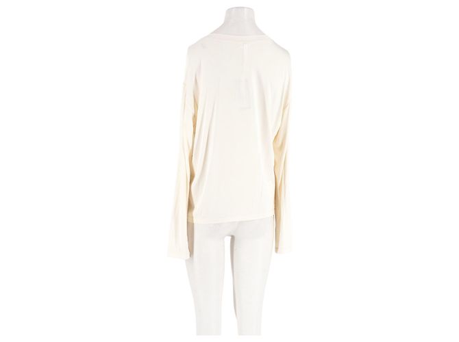 Autre Marque Top holgado blanco de viscosa LILYSILK XS - vista 6