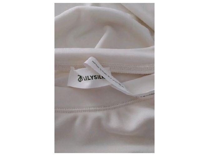 Autre Marque Top holgado blanco de viscosa LILYSILK XS - vista 7