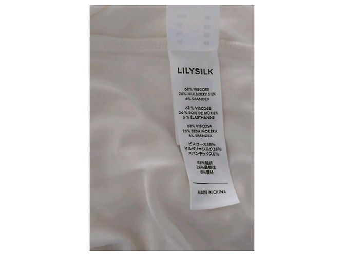 Autre Marque Top holgado blanco de viscosa LILYSILK XS - vista 8