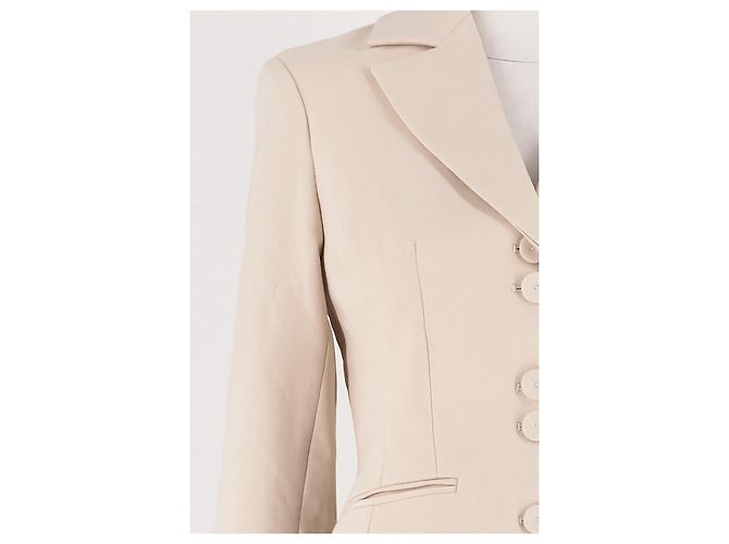 Blazer court beige Elie Tahari - vue 3