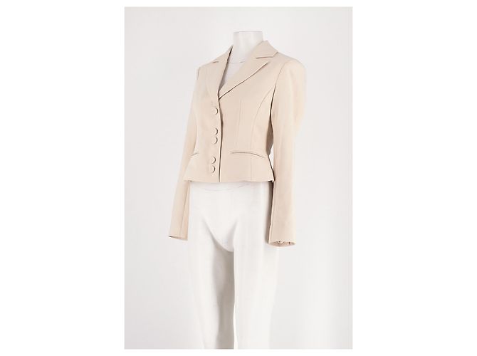 Blazer court beige Elie Tahari - vue 4