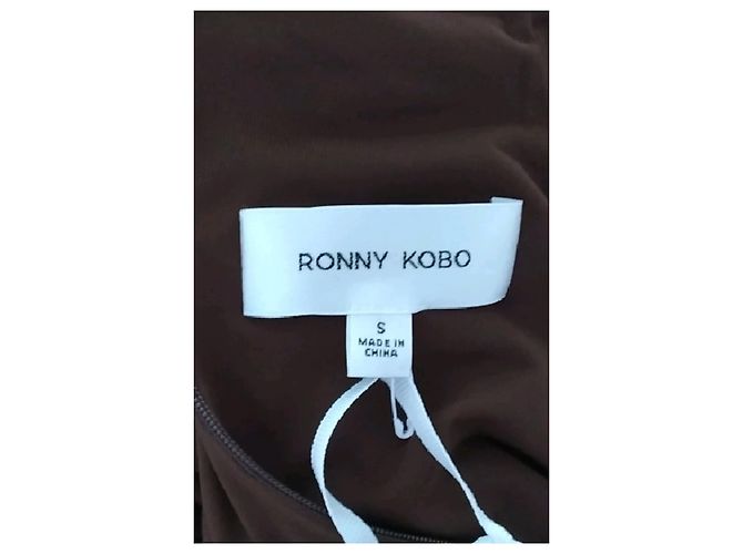 Autre Marque Vestido mini marrón RONNY KOBO Castaño - vista 7