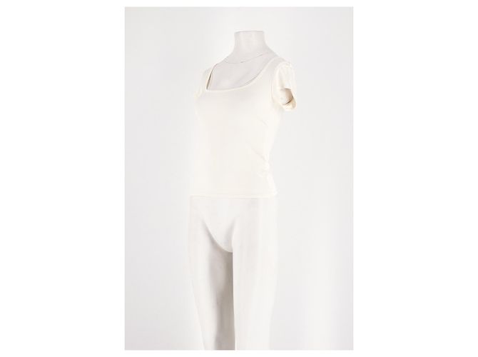 Autre Marque Top reto branco LILYSILK - vista 4