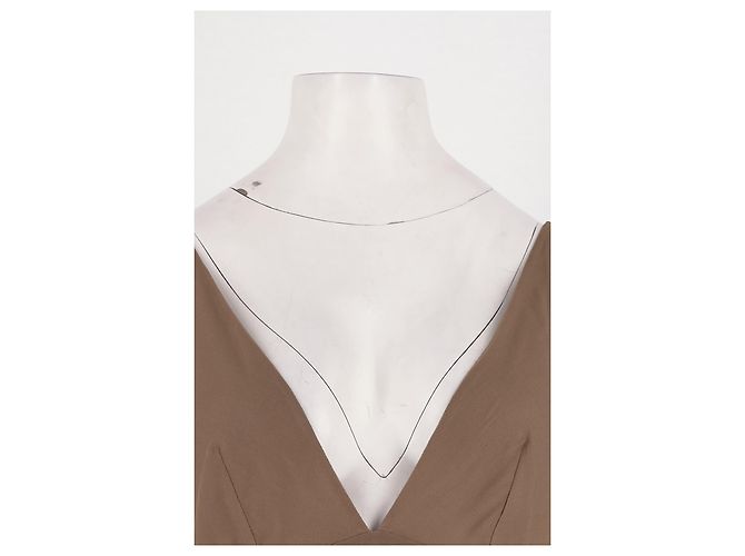 Autre Marque Vestido maxi marrón RONNY KOBO Castaño - vista 2