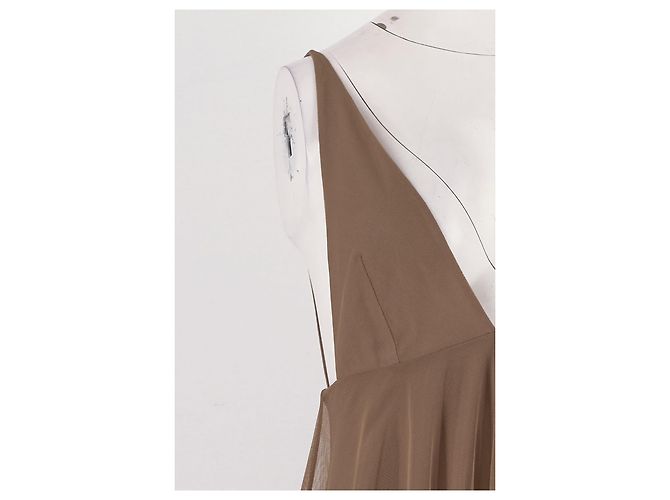 Autre Marque Vestido maxi marrón RONNY KOBO Castaño - vista 3