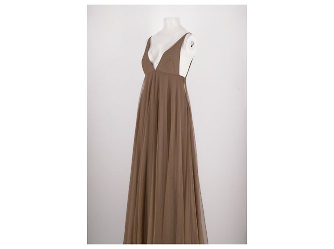 Autre Marque Vestido maxi marrón RONNY KOBO Castaño - vista 4