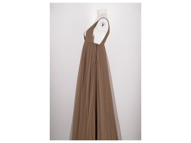 Autre Marque Vestido maxi marrón RONNY KOBO Castaño - vista 5