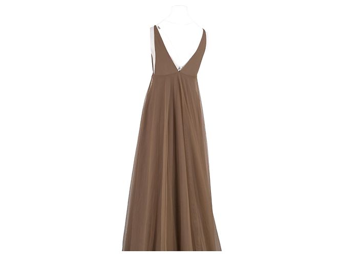 Autre Marque Vestido maxi marrón RONNY KOBO Castaño - vista 6