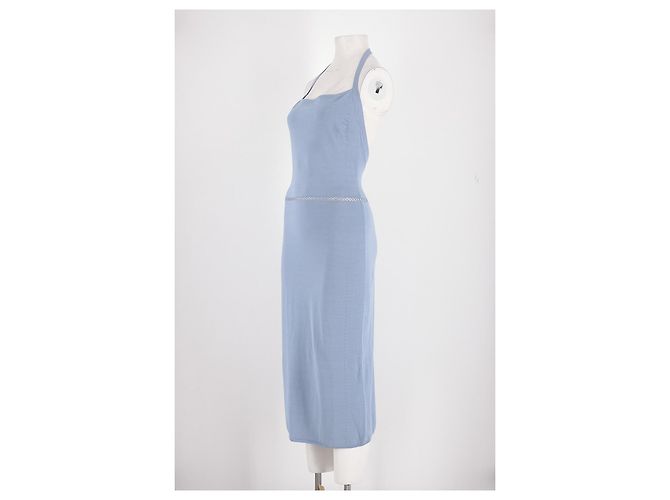 Autre Marque Vestido midi azul de viscosa ORSEUND IRIS - vista 4
