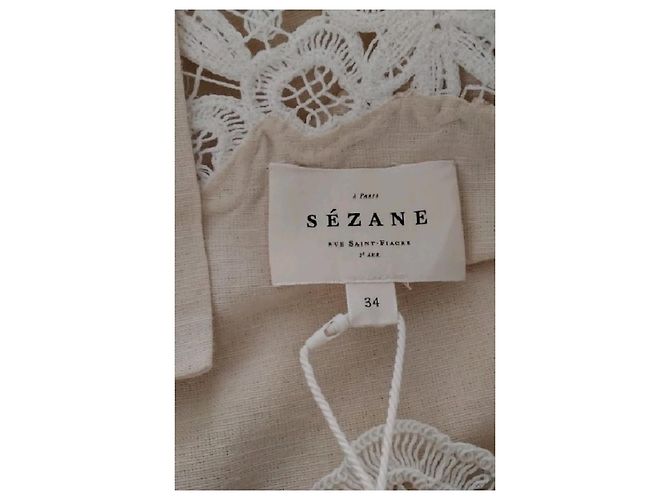 Abito in cotone beige SéZane Taglia 34 - vista 7