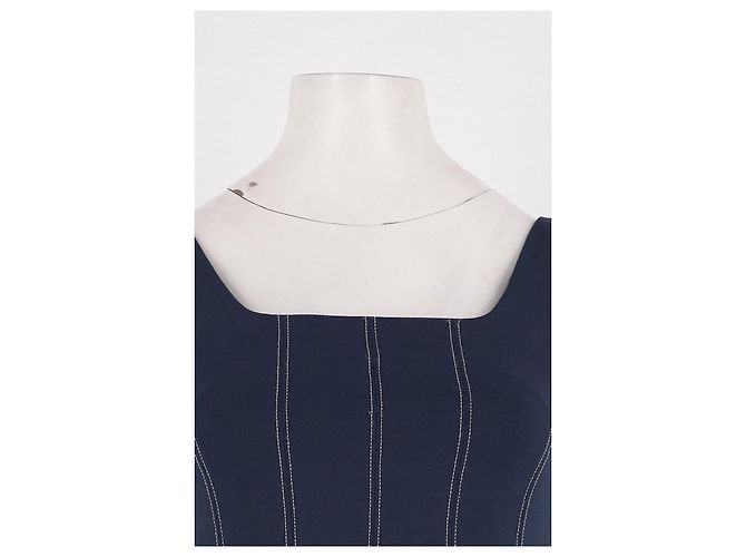 Vestido de algodón azul marino Tommy Hilfiger - vista 2