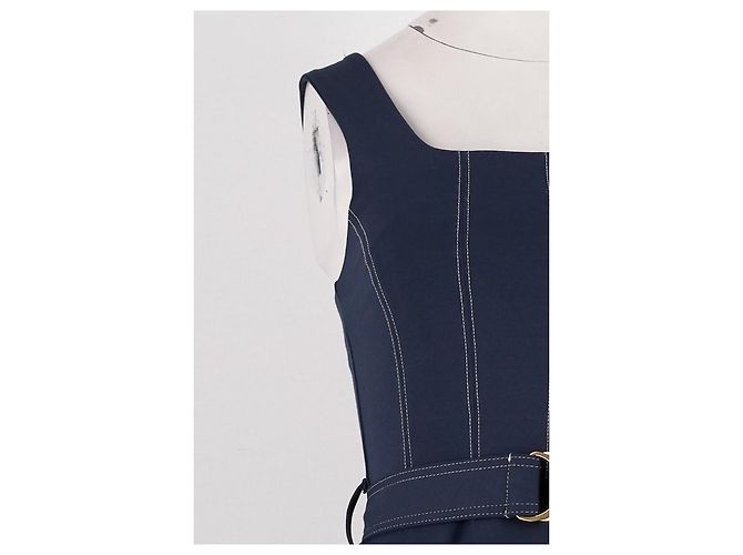 Vestido de algodón azul marino Tommy Hilfiger - vista 3
