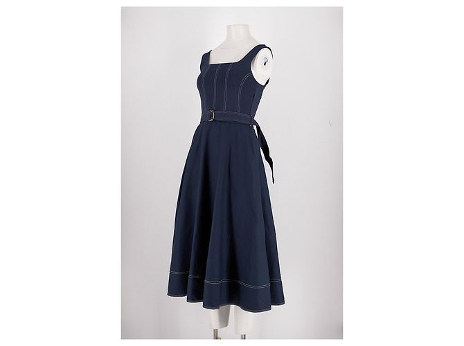Vestido de algodón azul marino Tommy Hilfiger - vista 4