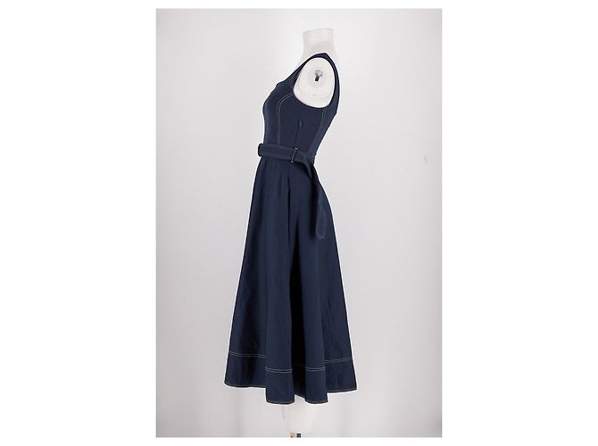 Vestido de algodón azul marino Tommy Hilfiger - vista 5