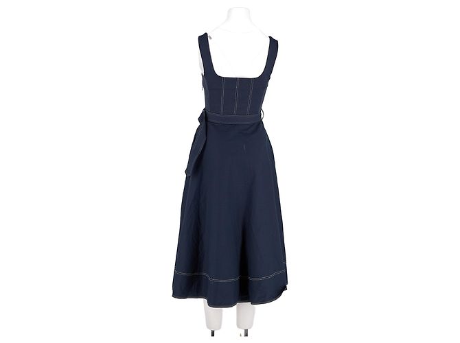 Vestido de algodón azul marino Tommy Hilfiger - vista 6