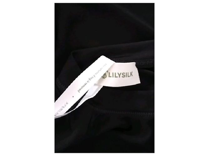 Autre Marque Top recto negro de viscosa LILYSILK Talla S - vista 7