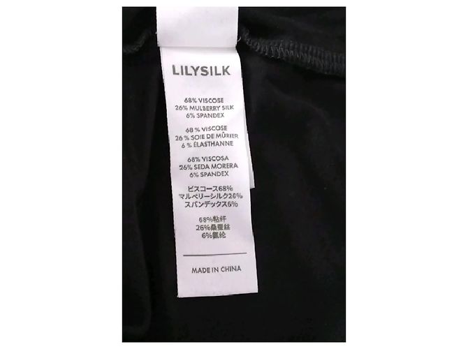 Autre Marque Top recto negro de viscosa LILYSILK Talla S - vista 8
