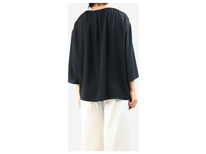 The row Blusa de seda negra - size M Negro - vista 2