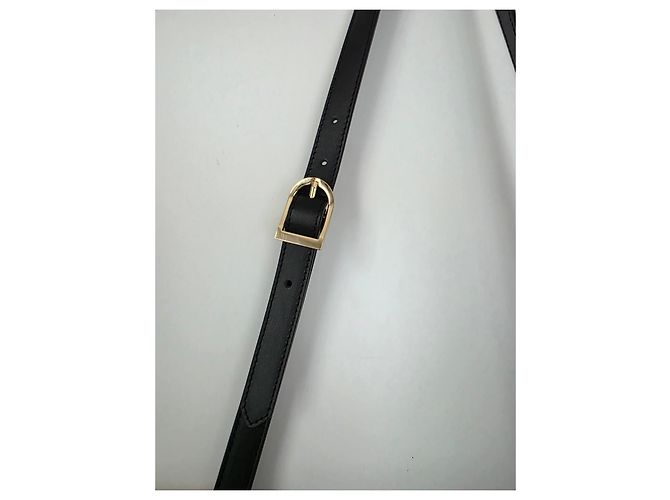 Sandro Tangoso Beuteltasche - Schwarzes Leder & Beiger Canvas - Ansicht 12