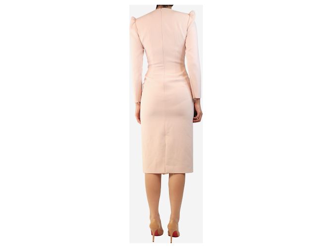 Jenny Packham Rosa Langarmkleid - size UK 8 Pink - Ansicht 2