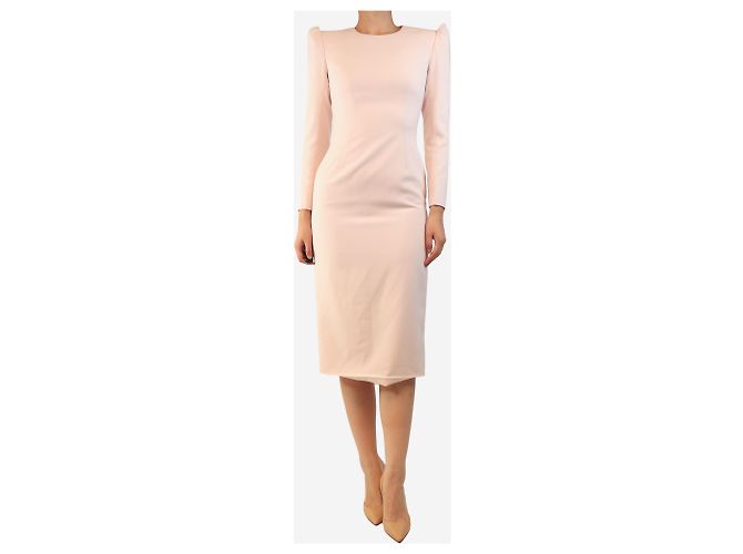 Jenny Packham Rosa Langarmkleid - size UK 8 Pink - Ansicht 3