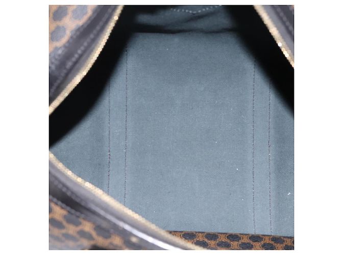 Céline CELINE Macadam Canvas Boston Bag PVC Leder Schwarz Gold - Ansicht 10