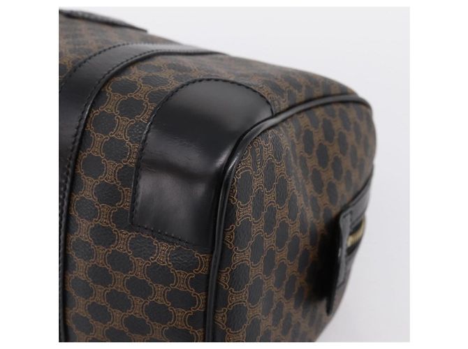 Céline CELINE Macadam Canvas Boston Bag PVC Leder Schwarz Gold - Ansicht 9