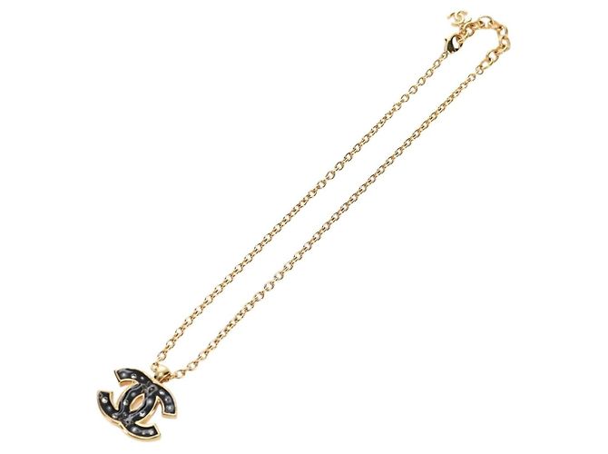 CHANEL COCO Mark Halskette Metall Goldfarben CC - Ansicht 2