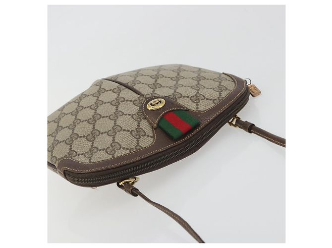 GUCCI GG Supreme Web Sherry Line Shoulder Bag PVC Beige 904 02 047 - vista 6
