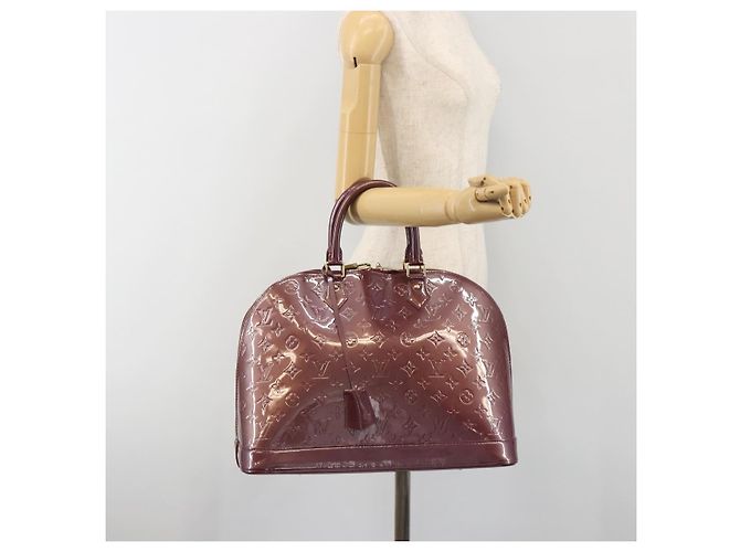 LOUIS VUITTON Monogram Vernis Alma GM Hand Bag Violet M93594 LV - vista 23
