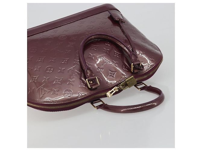 LOUIS VUITTON Monogram Vernis Alma GM Hand Bag Violet M93594 LV - vista 6