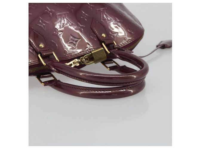 LOUIS VUITTON Monogram Vernis Alma GM Hand Bag Violet M93594 LV - vista 7
