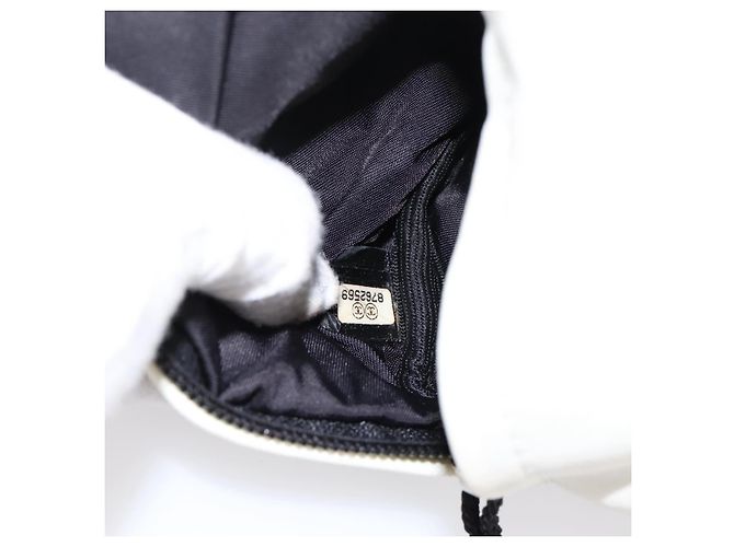 CHANEL Sport-Getränkehalter aus Nylon Weiß Schwarz CC - Ansicht 21