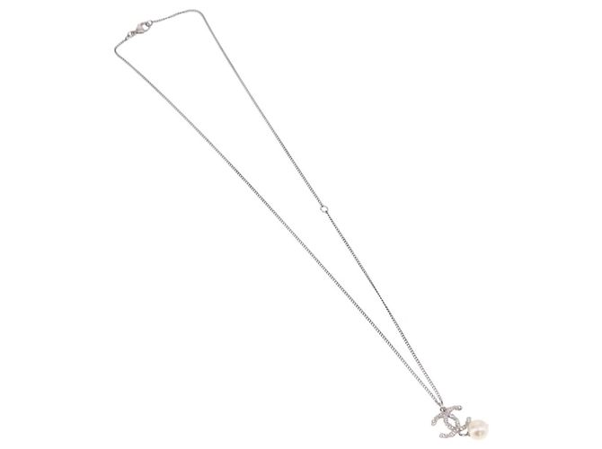 CHANEL COCO Mark Halskette Metall Silber CC - Ansicht 2