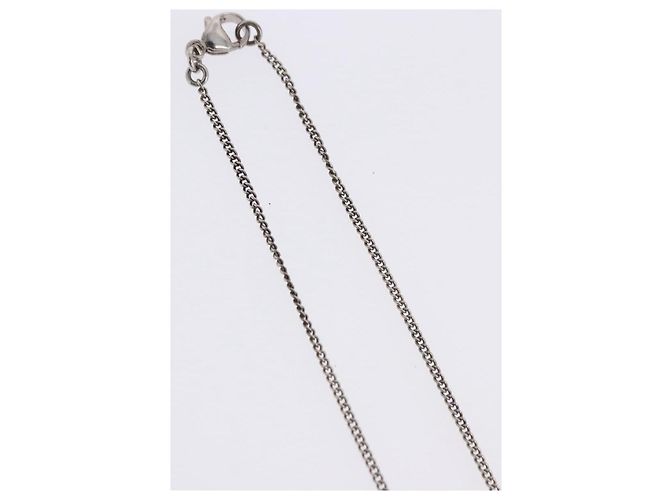 CHANEL COCO Mark Halskette Metall Silber CC - Ansicht 7