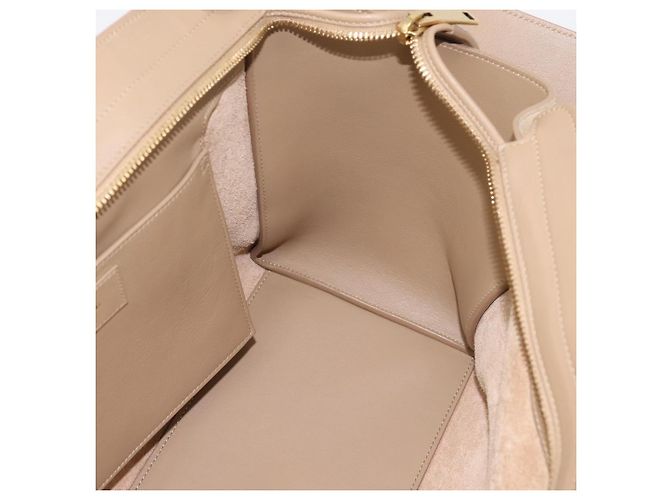 Autre Marque SAINT LAURENT Downtown Cabas Hand Bag Leather 2way Beige Gold - vista 20