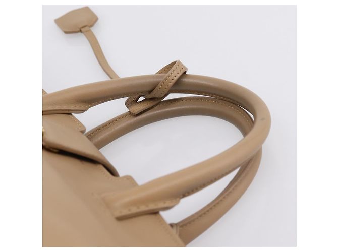 Autre Marque SAINT LAURENT Downtown Cabas Hand Bag Leather 2way Beige Gold - vista 8