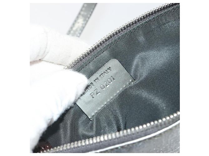 Christian Dior Trotter Canvas Saddle Accessory Pouch Leather Silver - vista 11