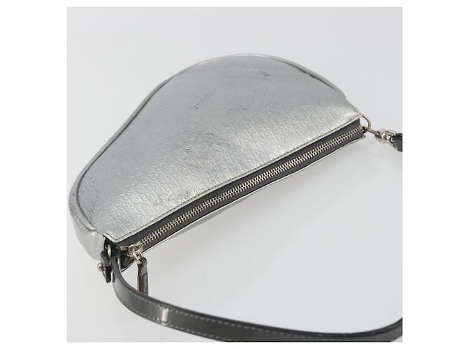 Christian Dior Trotter Canvas Saddle Accessory Pouch Leather Silver - vista 14