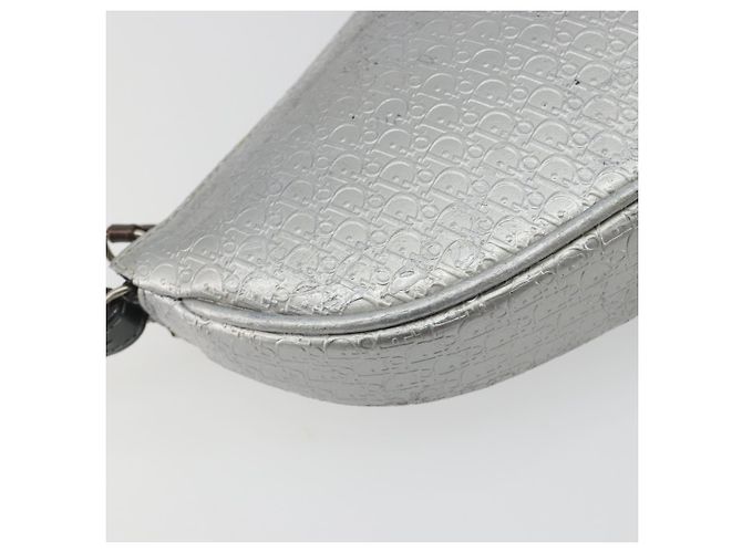Christian Dior Trotter Canvas Saddle Accessory Pouch Leather Silver - vista 19