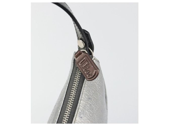 Christian Dior Trotter Canvas Saddle Accessory Pouch Leather Silver - vista 20