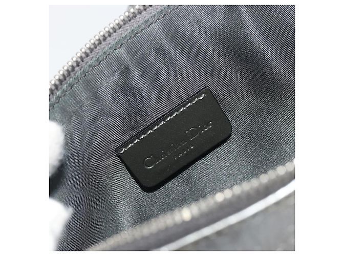 Christian Dior Trotter Canvas Saddle Accessory Pouch Leather Silver - vista 21