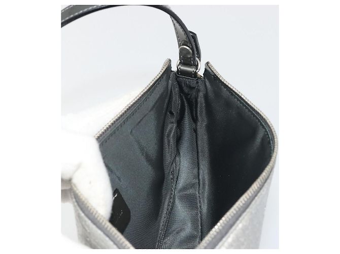 Christian Dior Trotter Canvas Saddle Accessory Pouch Leather Silver - vista 22