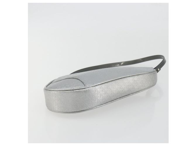 Christian Dior Trotter Canvas Saddle Accessory Pouch Leather Silver - vista 5